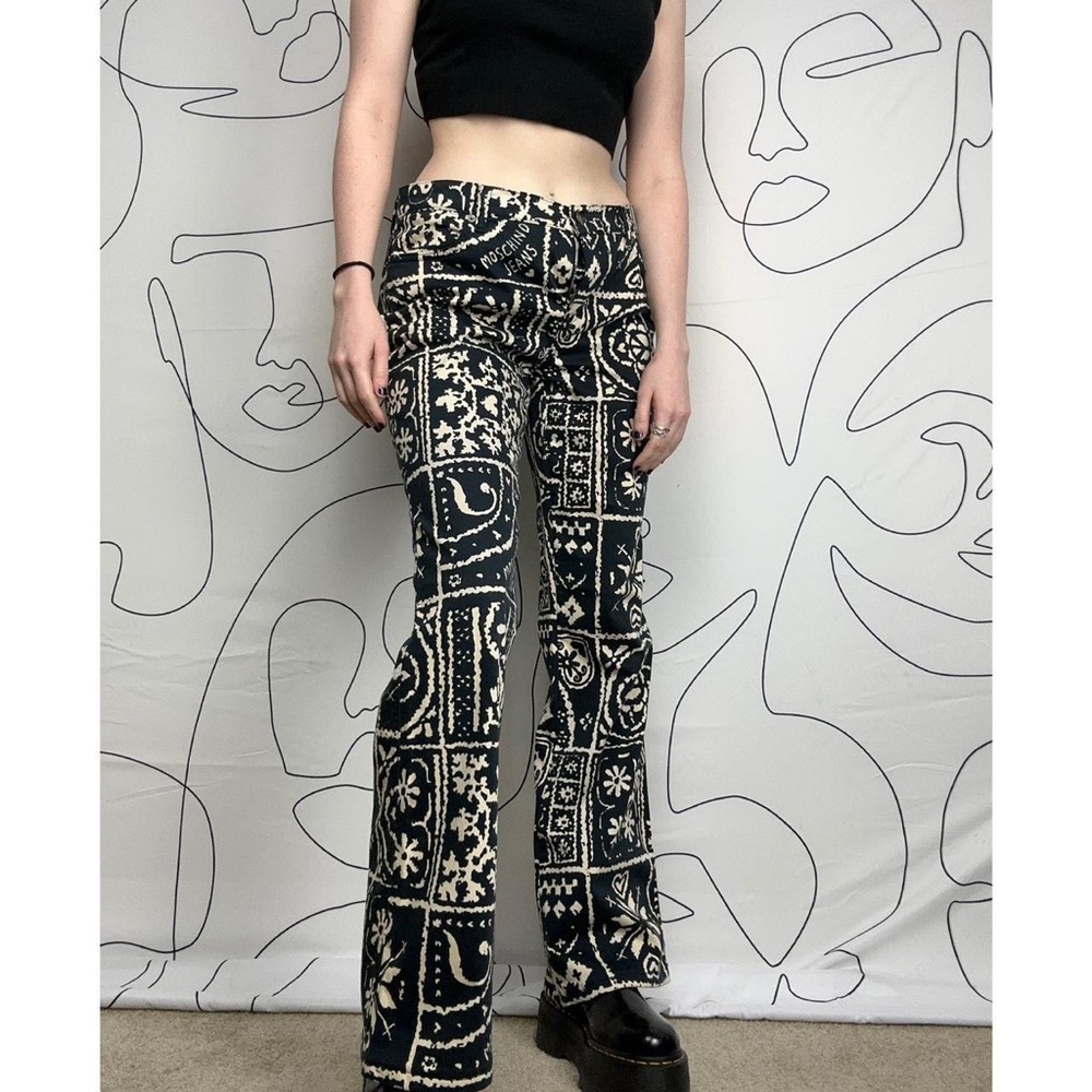 Vintage Moschino Y2K Peace Yin Yang Print Pants